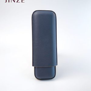 Navy Leather Cigar Case