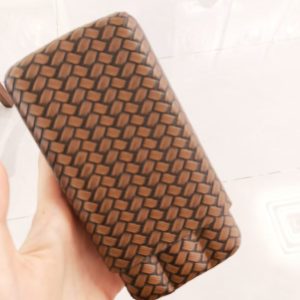 Premium Woven-Embossed Leather Cigar Case | 3-Cigar Pull-Up Sleeve